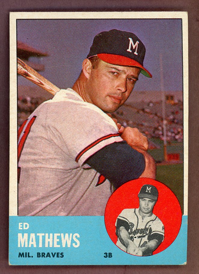 1963 Topps Baseball #275 Eddie Mathews Braves NR-MT 564548