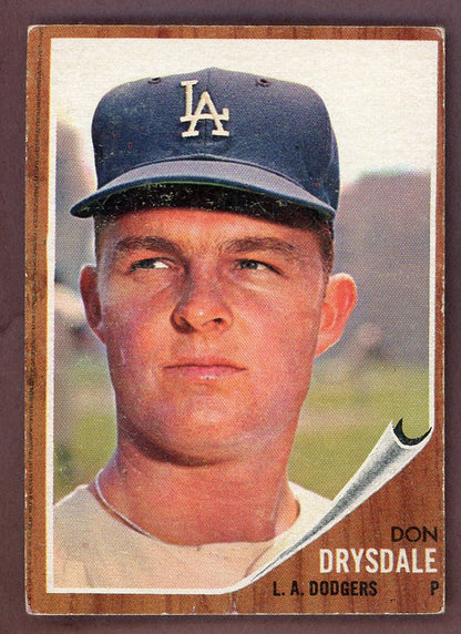 1962 Topps Baseball #340 Don Drysdale Dodgers VG-EX 564573