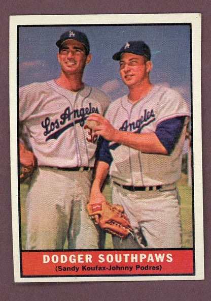 1961 Topps Baseball #207 Sandy Koufax Johnny Podres EX-MT 564579