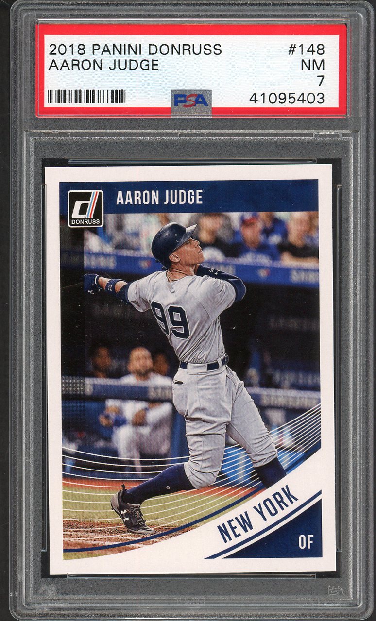2018 Panini Donruss #148 Aaron Judge Yankees PSA 7 NM 564584