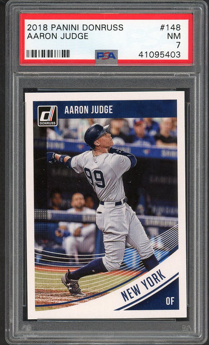 2018 Panini Donruss #148 Aaron Judge Yankees PSA 7 NM 564584