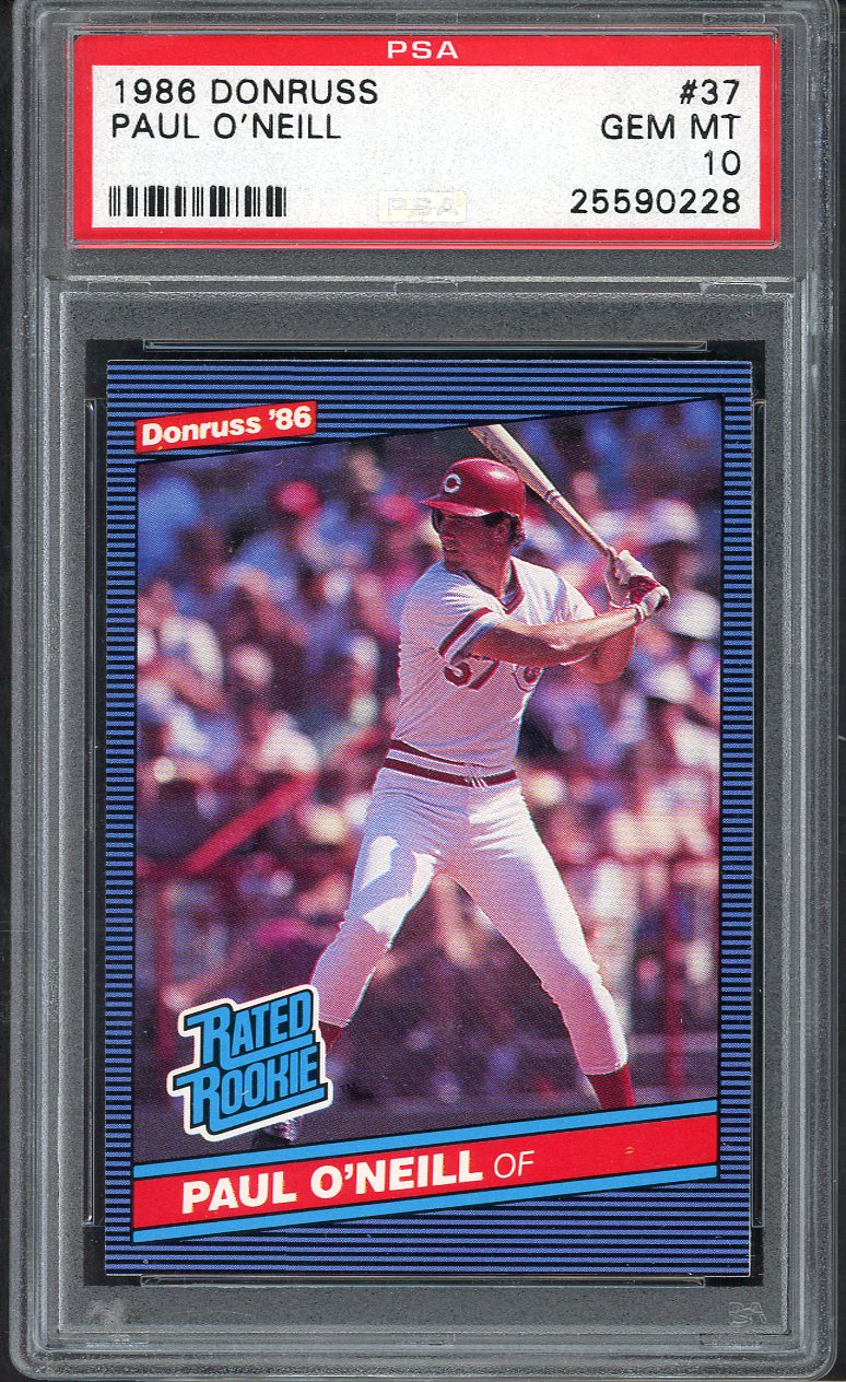 1986 Donruss #037 Paul O'Neill Reds PSA 10 GEM MINT 564597