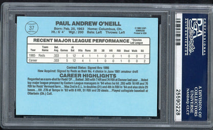 1986 Donruss #037 Paul O'Neill Reds PSA 10 GEM MINT 564597