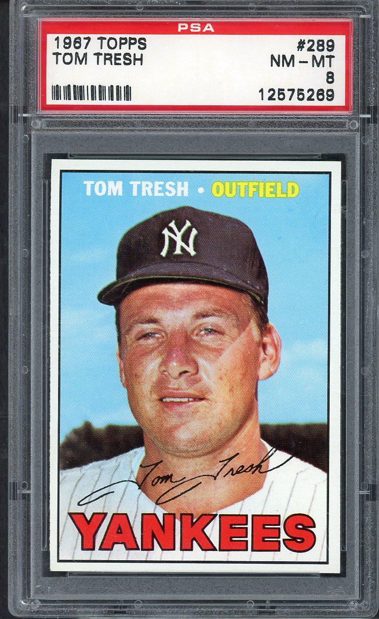1967 Topps Baseball #289 Tom Tresh Yankees PSA 8 NM/MT 564613