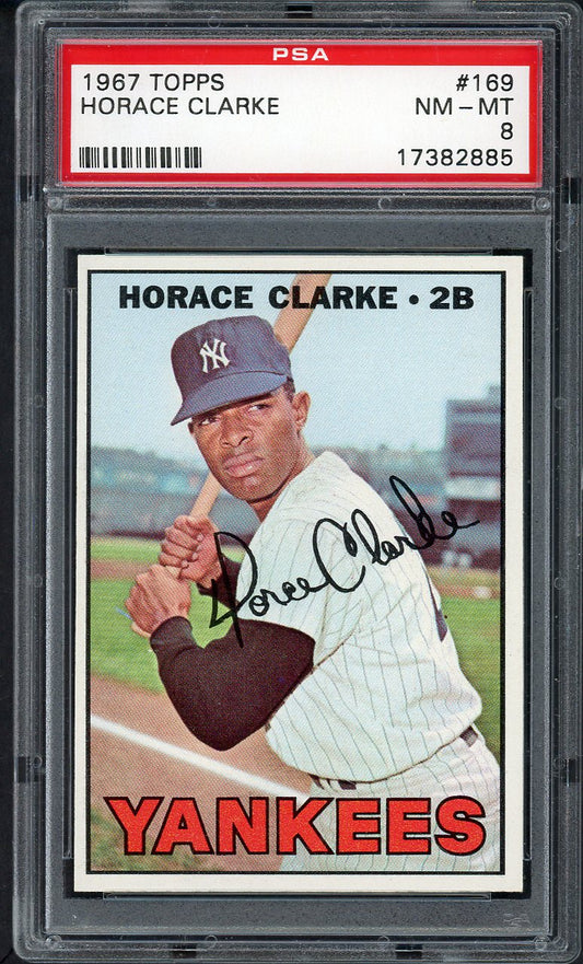1967 Topps Baseball #169 Horace Clarke Yankees PSA 8 NM/MT 564615