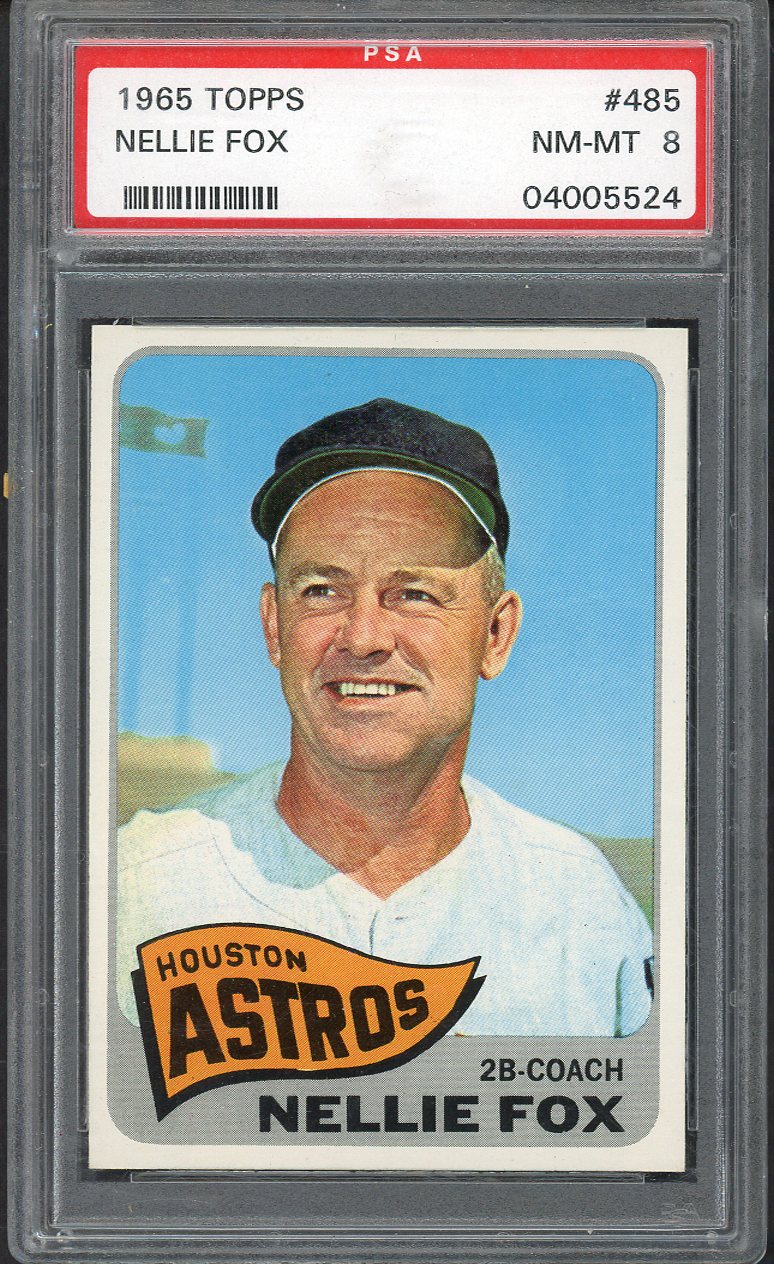 1965 Topps Baseball #485 Nellie Fox Astros PSA 8 NM/MT 564617
