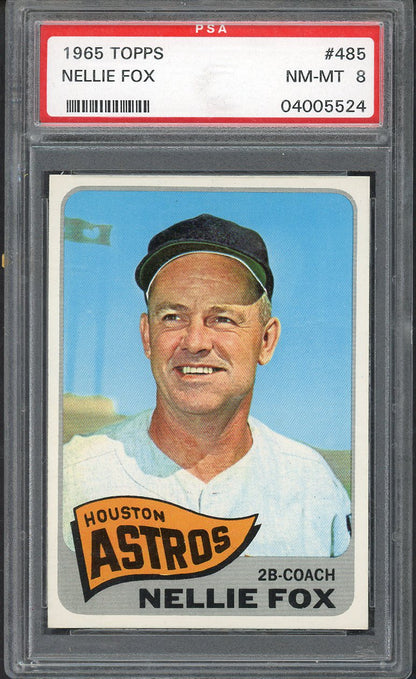 1965 Topps Baseball #485 Nellie Fox Astros PSA 8 NM/MT 564617