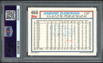 1992 Topps #460 Andre Dawson Cubs PSA 10 GEM MINT 564622