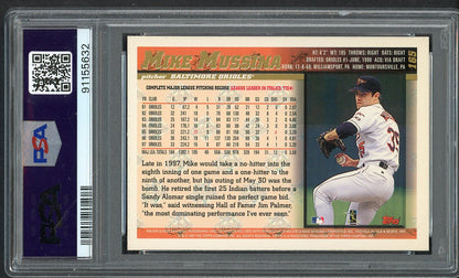 1998 Topps #165 Mike Mussina Orioles PSA 10 GEM MINT 564623