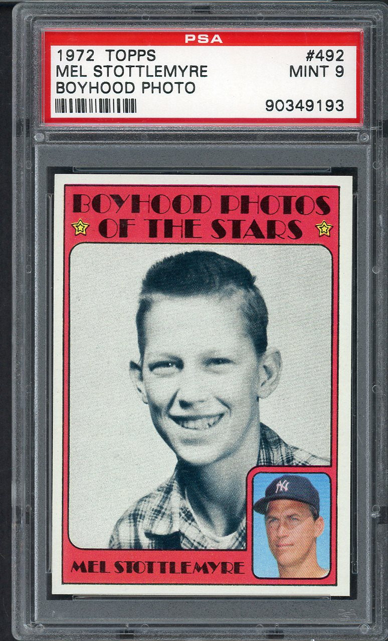1972 Topps Baseball #493 Mel Stottlemyre KP Yankees PSA 9 MINT 564647