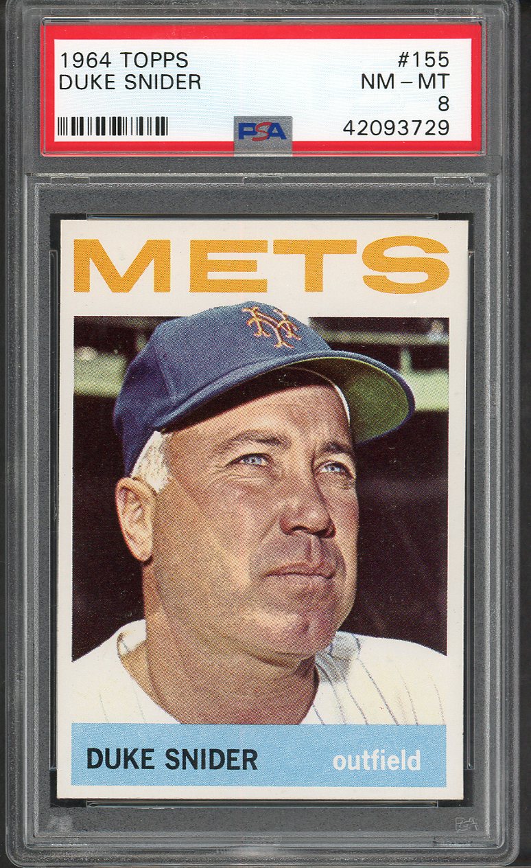 1964 Topps Baseball #155 Duke Snider Mets PSA 8 NM/MT 564654
