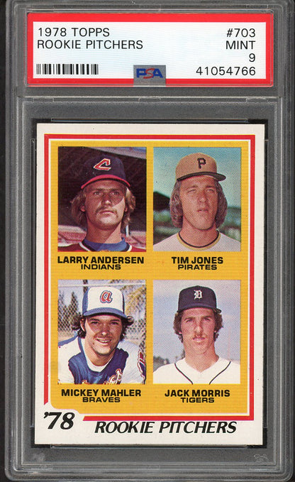 1978 Topps Baseball #703 Jack Morris Tigers PSA 9 MINT 564657