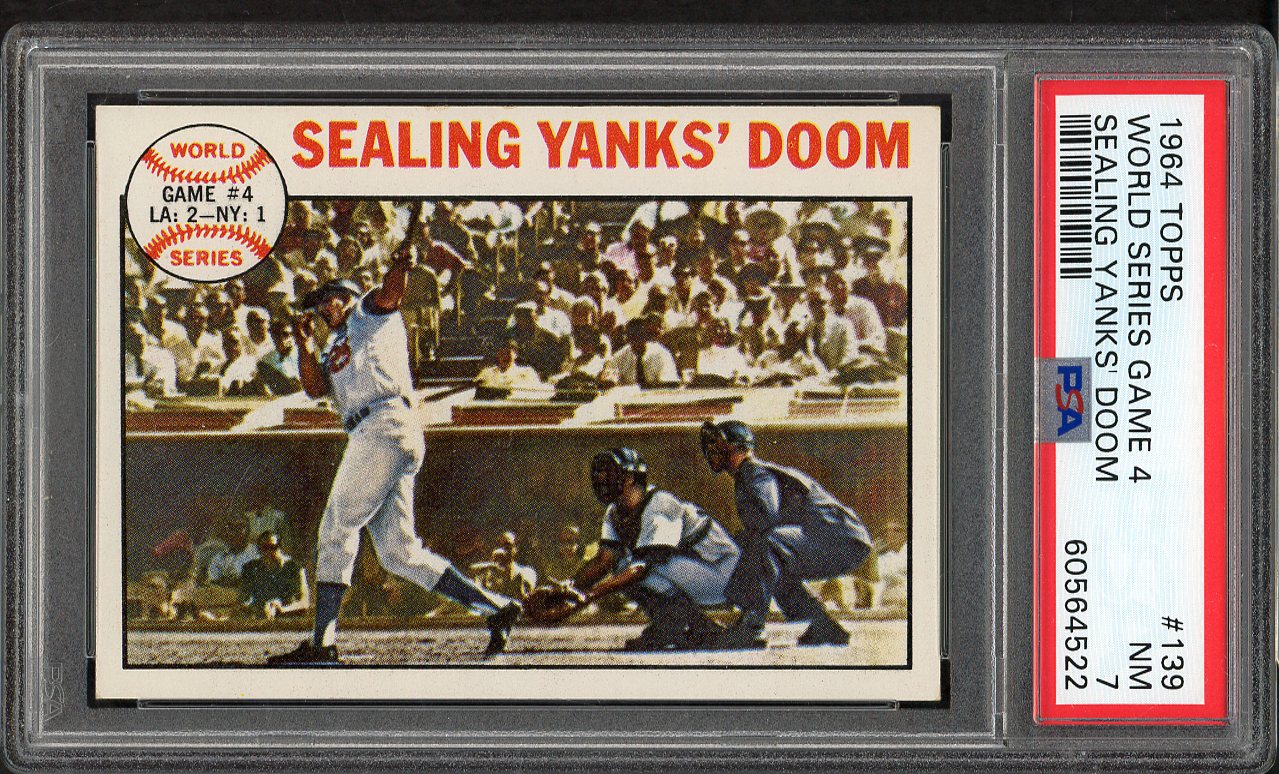 1964 Topps Baseball #139 World Series Game 4 PSA 7 NM 564679