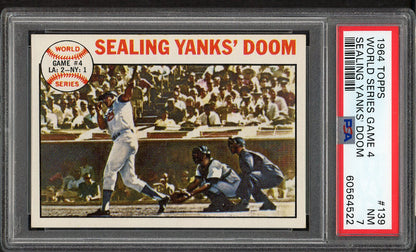 1964 Topps Baseball #139 World Series Game 4 PSA 7 NM 564679