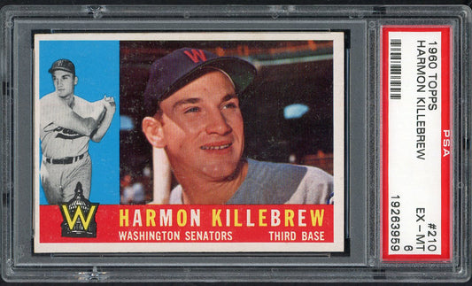 1960 Topps Baseball #210 Harmon Killebrew Senators PSA 6 EX-MT 564680
