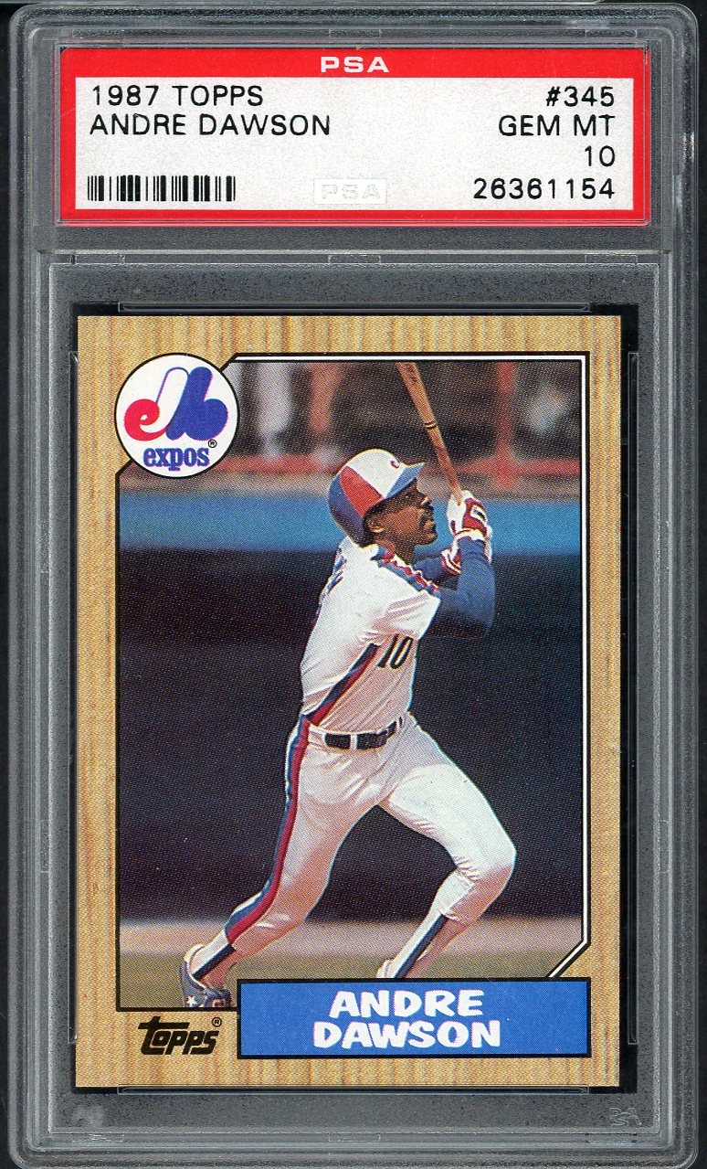 1987 Topps #345 Andre Dawson Expos PSA 10 GEM MINT 564687