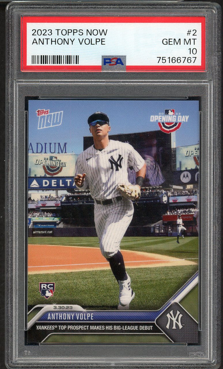 2023 Topps Now #002 Anthony Volpe Yankees PSA 10 GEM MINT 564692