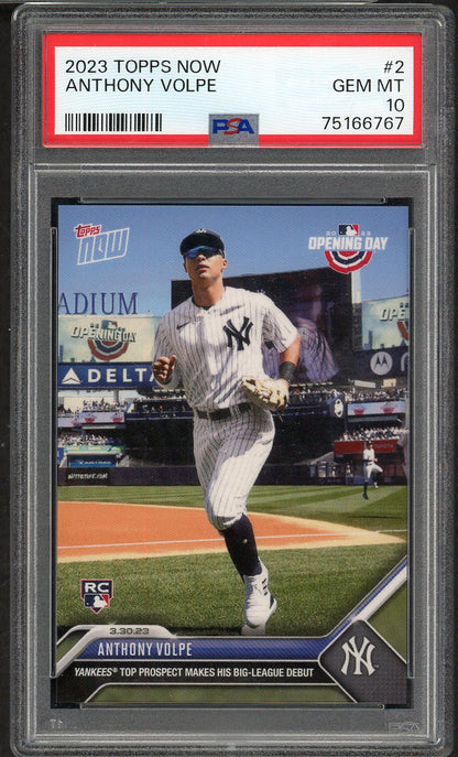 2023 Topps Now #002 Anthony Volpe Yankees PSA 10 GEM MINT 564692