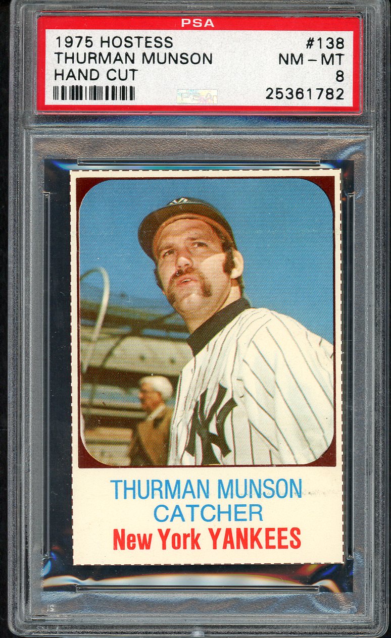 1975 Hostess #138 Thurman Munson Yankees PSA 8 NM/MT 564697