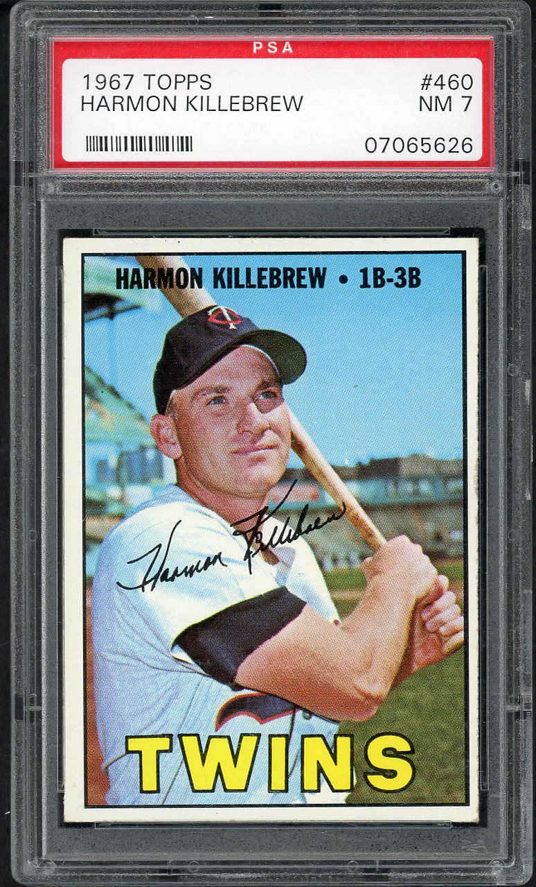 1967 Topps Baseball #460 Harmon Killebrew Twins PSA 7 NM 564703