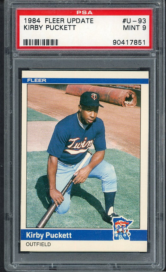1984 Fleer Update #U93 Kirby Puckett Twins PSA 9 MINT 564710