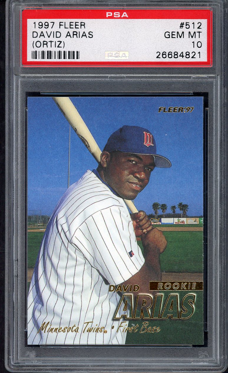 1997 Fleer #512 David Ortiz Twins PSA 10 GEM MINT 564717