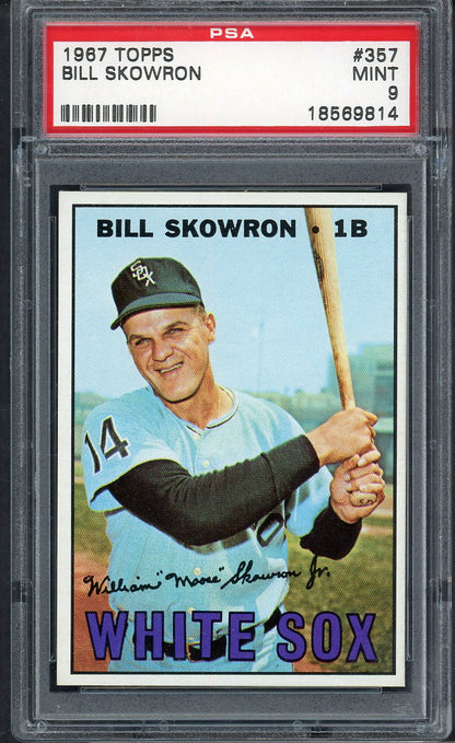 1967 Topps Baseball #357 Bill Skowron White Sox PSA 9 MINT 564722