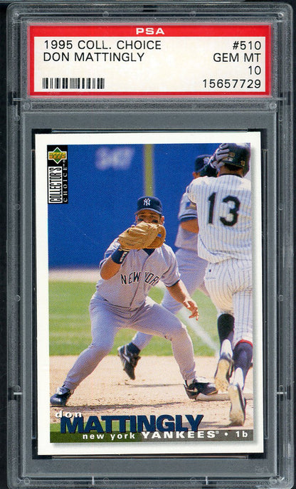 1995 UD Collectors Choice #510 Don Mattingly Yankees PSA 10 GEM MINT 564724