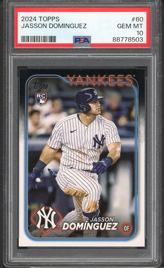 2024 Topps #060 Jasson Dominguez Yankees PSA 10 GEM MINT 564738