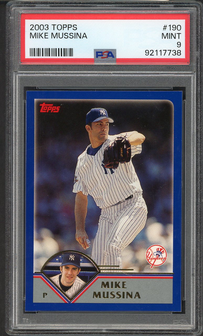 2003 Topps #190 Mike Mussina Yankees PSA 9 MINT 564739