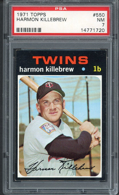 1971 Topps Baseball #550 Harmon Killebrew Twins PSA 7 NM 564742