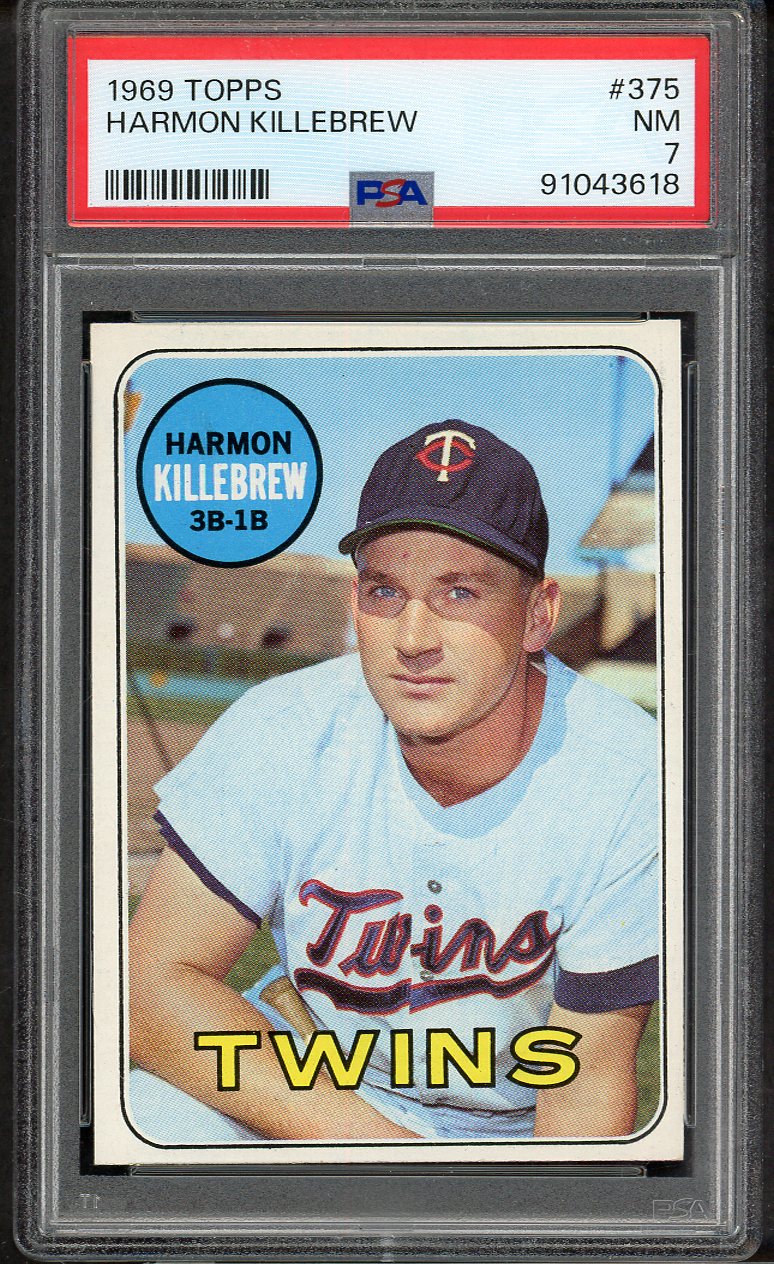 1969 Topps Baseball #375 Harmon Killebrew Twins PSA 7 NM 564746