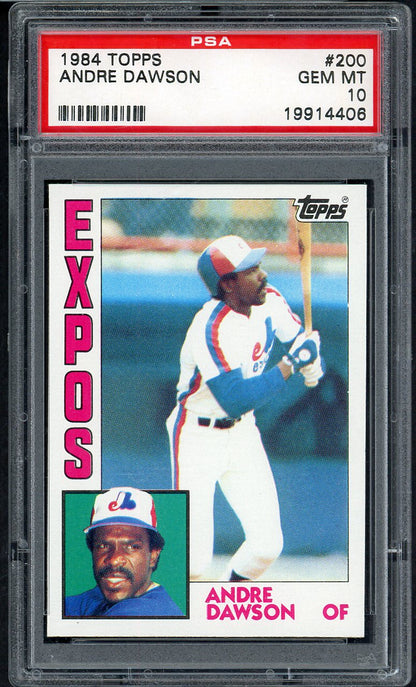 1984 Topps #200 Andre Dawson Expos PSA 10 GEM MINT 564752