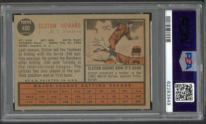 1962 Topps Baseball #400 Elston Howard Yankees PSA 5 EX 564760