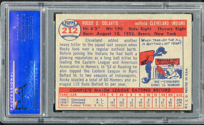 1957 Topps Baseball #212 Rocky Colavito Indians PSA 5 EX 564761