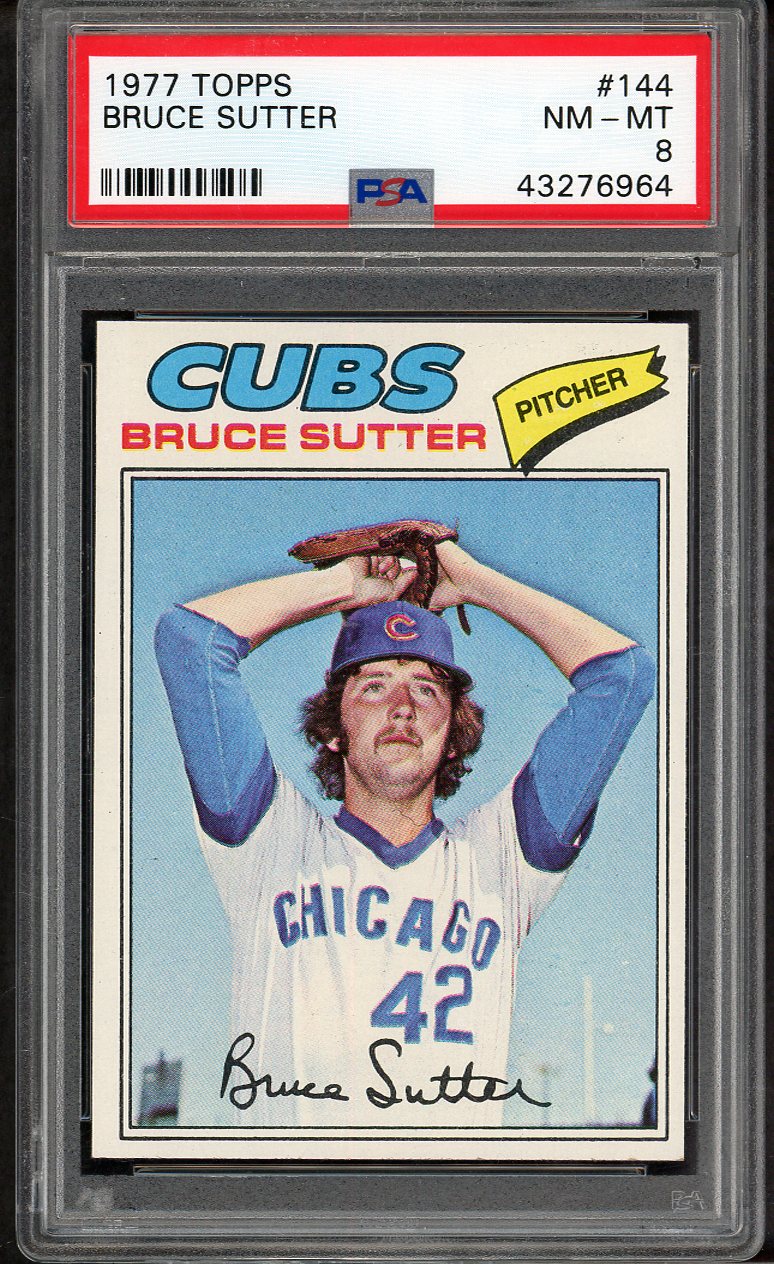 1977 Topps Baseball #144 Bruce Sutter Cubs PSA 8 NM/MT 564766