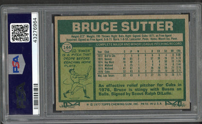 1977 Topps Baseball #144 Bruce Sutter Cubs PSA 8 NM/MT 564766