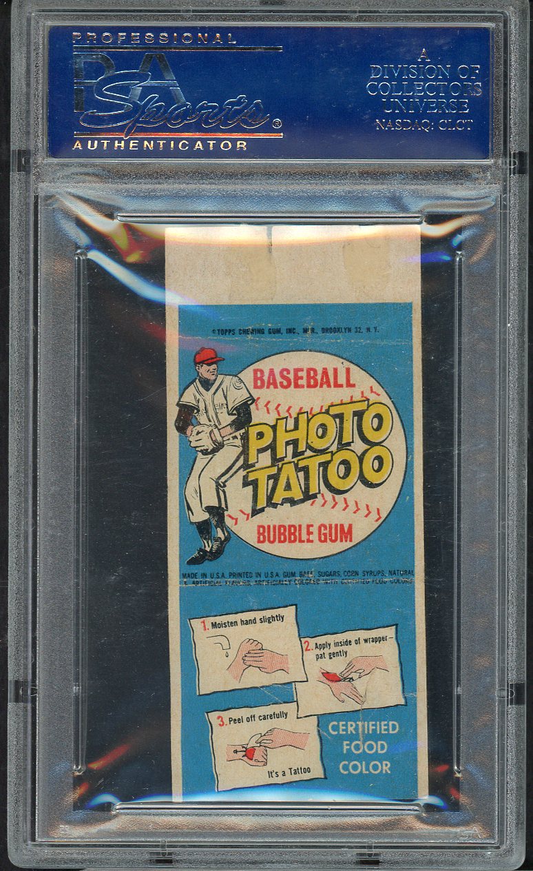 1964 Topps Baseball Tattoos Mickey Mantle Yankees PSA 1 PR Diagonal 564782