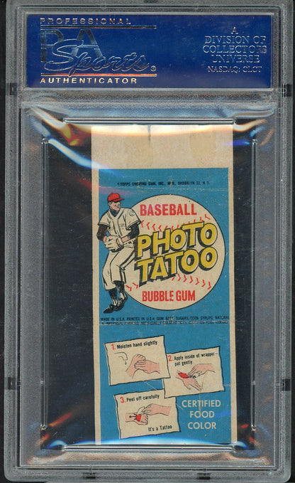 1964 Topps Baseball Tattoos Mickey Mantle Yankees PSA 1 PR Diagonal 564782
