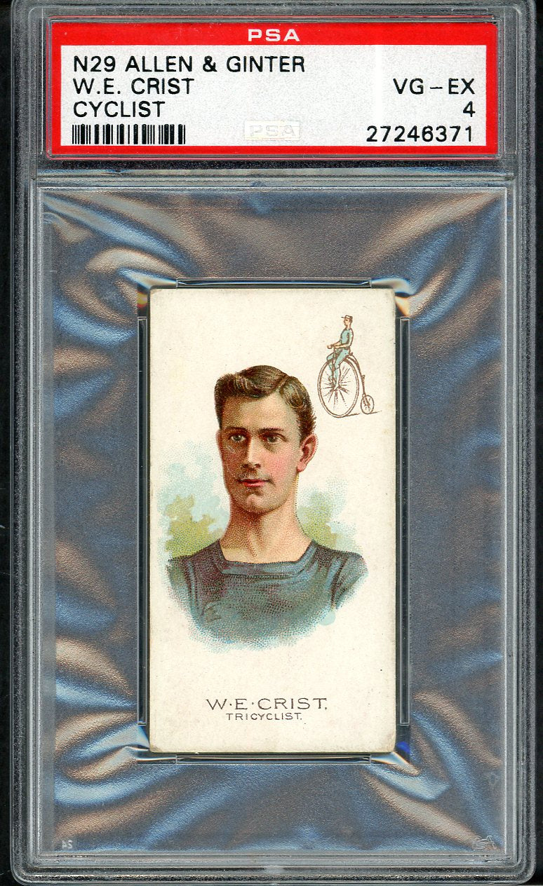 1889 N29 Allen & Ginter William Crist Cycling PSA 4 VG-EX 564783