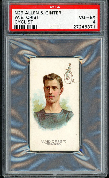 1889 N29 Allen & Ginter William Crist Cycling PSA 4 VG-EX 564783
