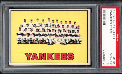 1967 O Pee Chee #131 New York Yankees Team PSA 4 VG-EX 564787