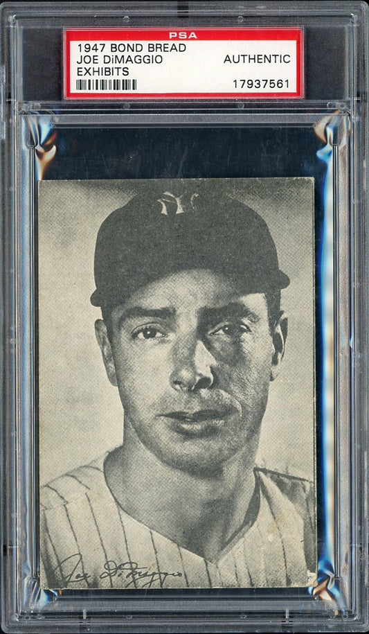 1947 Bond Bread Exhibits Joe Dimaggio Yankees PSA Auth 564796