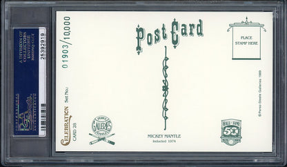 1989 Perez Steele Celebration #028 Mickey Mantle Yankees PSA 10 GEM MINT 564797