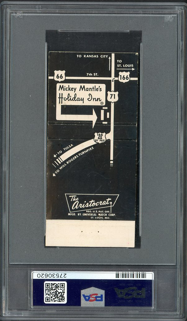 1960's Universal Matchbook Mickey Mantle Holiday Inn PSA 3 VG 564800