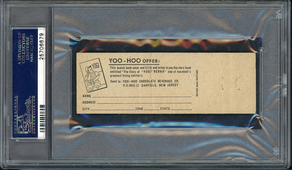 1958 Yoo Hoo Matchbook Mickey Mantle Yankees PSA 3 VG Book Offer 564803