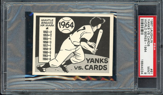 1967 Laughlin World Series #061 Mickey Mantle Yankees PSA 9 MINT 564811