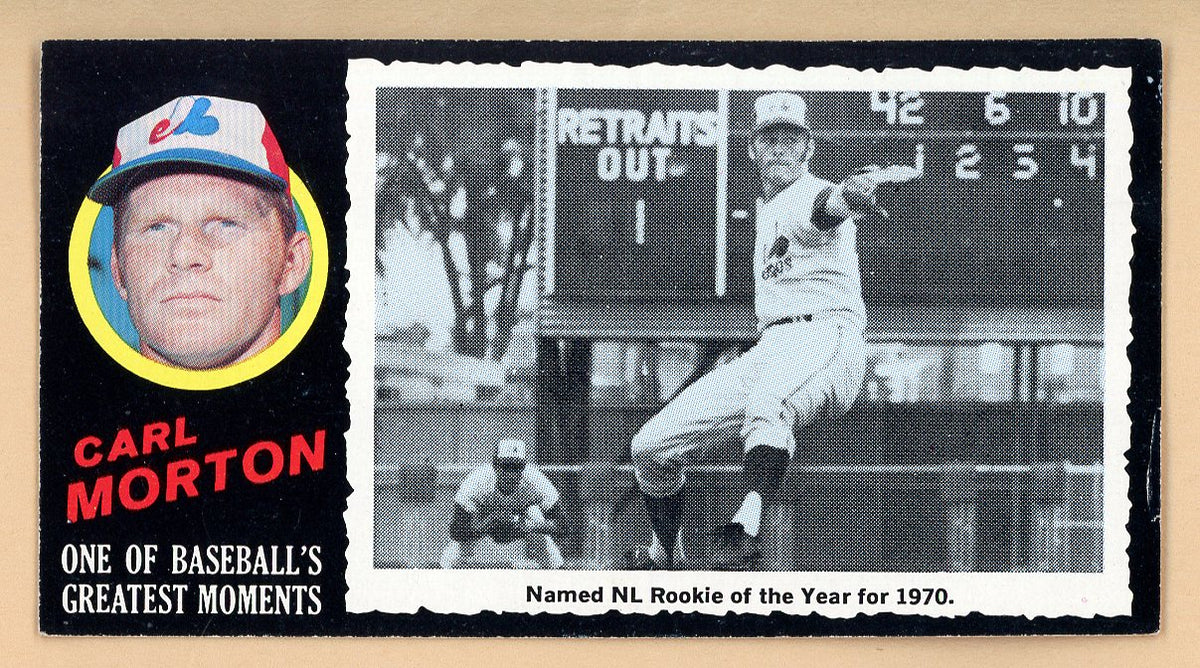 1971 Topps Baseball Greatest Moments #004 Carl Morton Expos VG-EX 564817