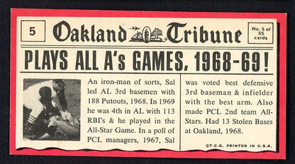1971 Topps Baseball Greatest Moments #005 Sal Bando A's VG-EX 564818