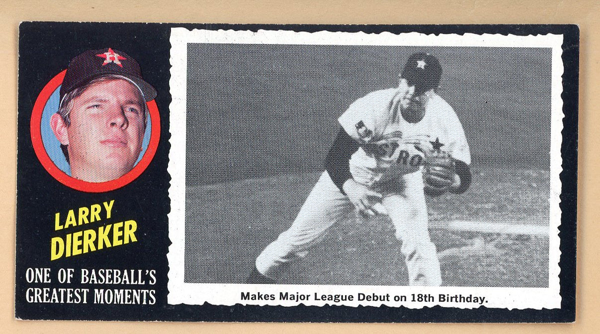 1971 Topps Baseball Greatest Moments #032 Larry Dierker Astros EX 564844